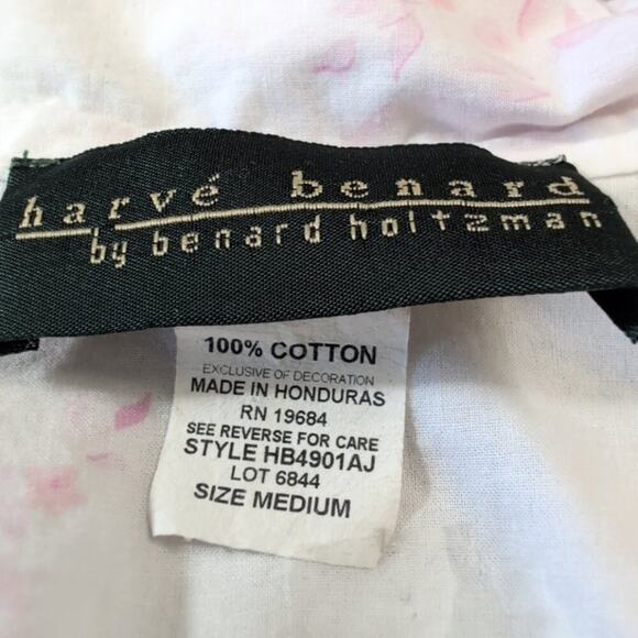 Harve Bernard by Bernard Holtzman floral print button-front shirt, size Med - Picture 3 of 7